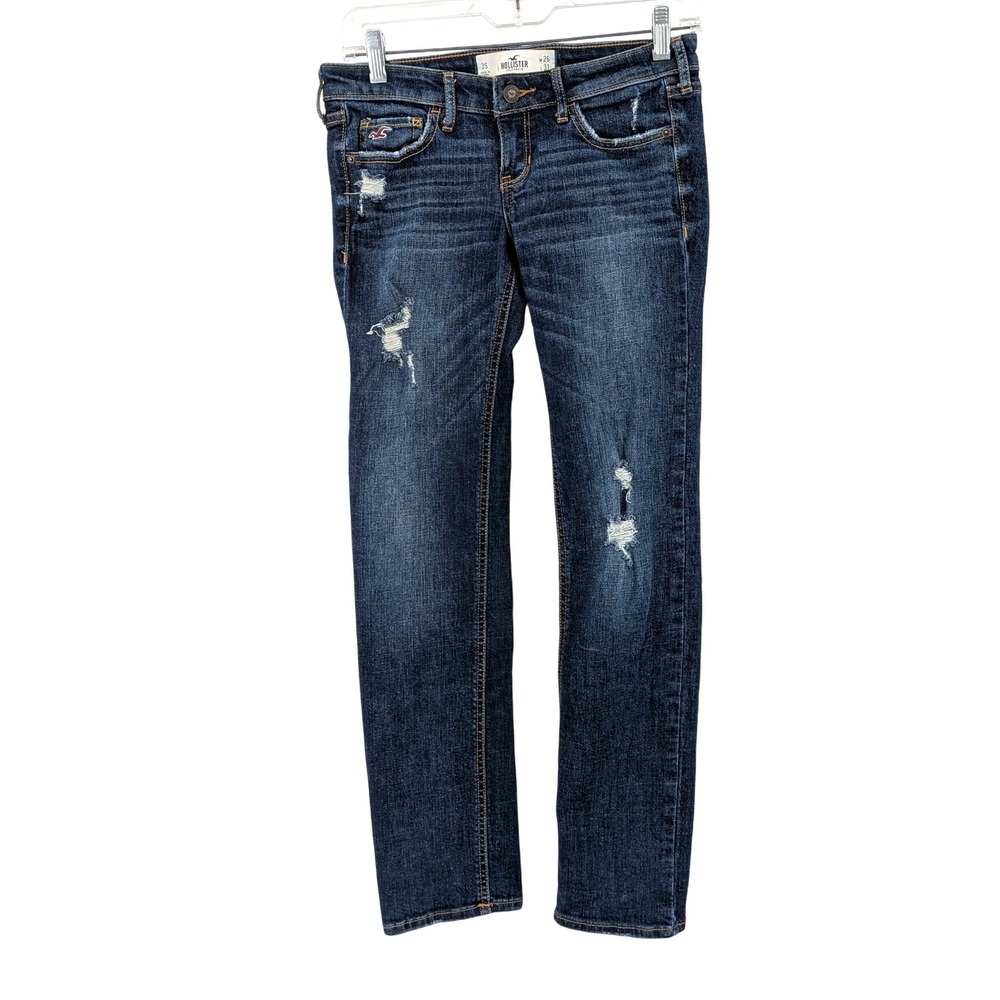 Hollister Slim Straight Jeans Women's 3S W26 L28 Classic Denim Straight Leg Y2K‎